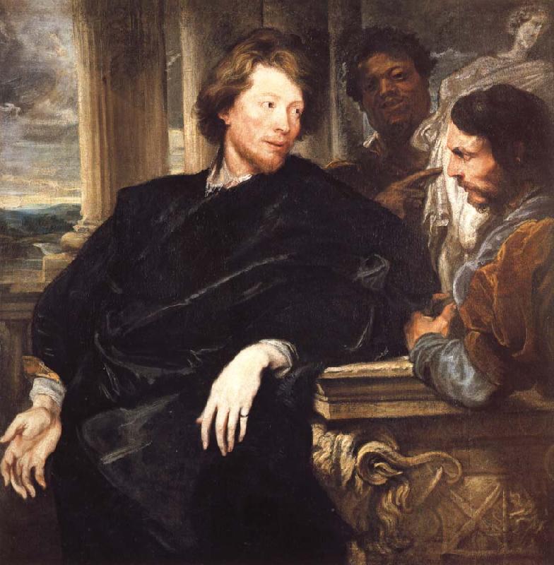Anthony Van Dyck Portrait of GeorgeGage with Two Attendants oil painting image